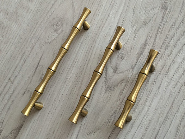 Cabinet Handle Pull - 2 pièces rétro bambou en alliage